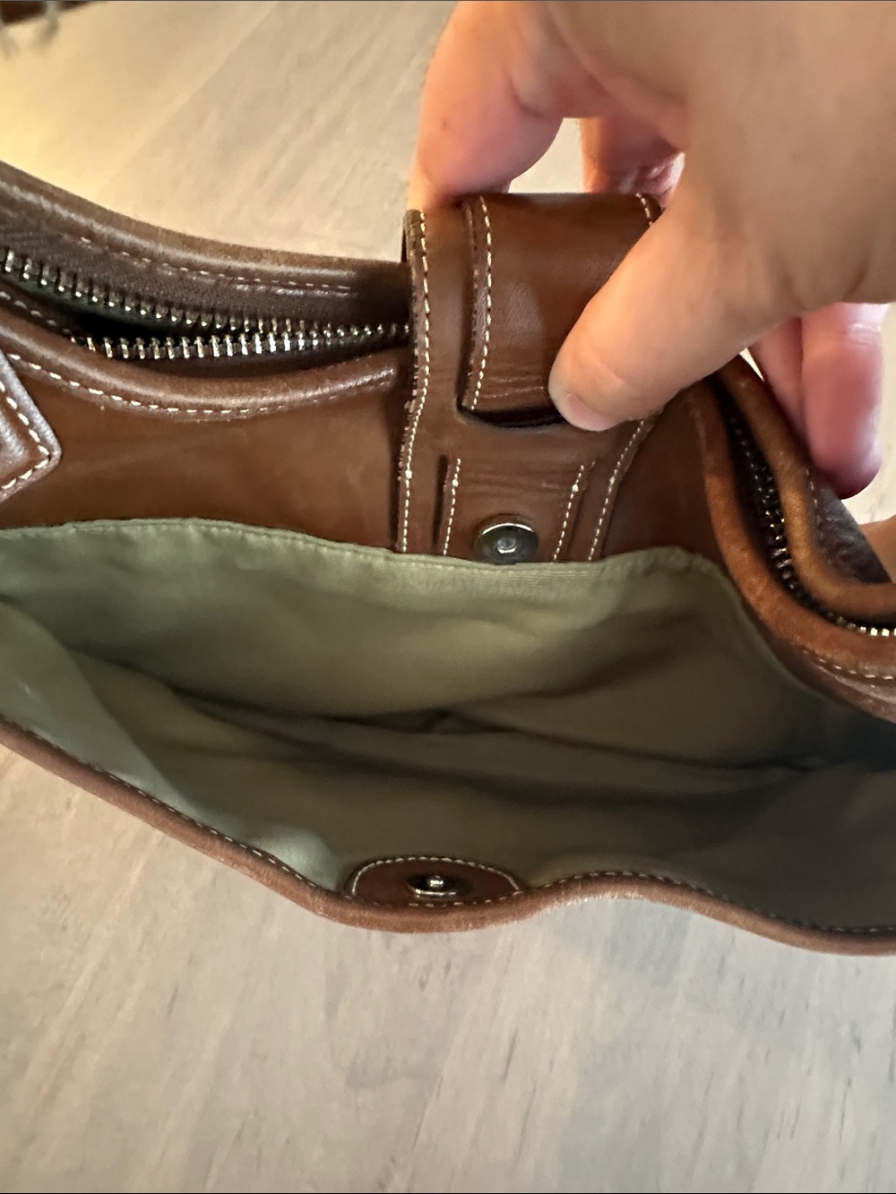 Coach Leather Hobo Shoulder Bag - Brown - Picture 6 of 10